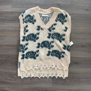 NWT Anthropologie floral sweater vest